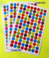 4 Blatt à 112 Smiley Sticker Total 448 Stück