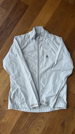 2in1 Odlo Laufjacke grau Reissverschluss Grösse M