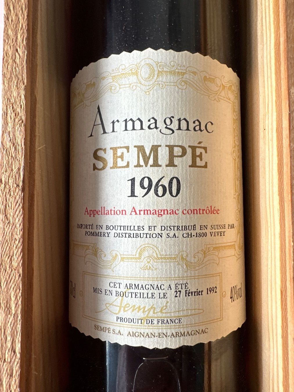 Bevande alcoliche: Armagnac Sempé 1960 in Holzkiste – Nuovo e nell'imballaggio originale da Egnach venduto da Thunder58 3