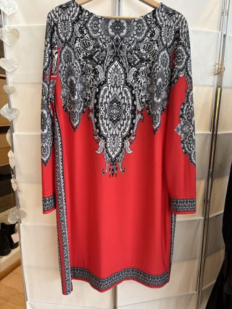 Wallis Kleid, Gr. 48, Rot/Schwarz gemustert, Top Zustand!