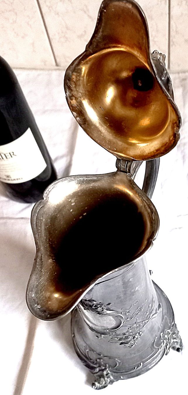 Caraffe: Jugendstil Wein-Krug Zinn – Usato da Baar venduto da 2cvbaar 3