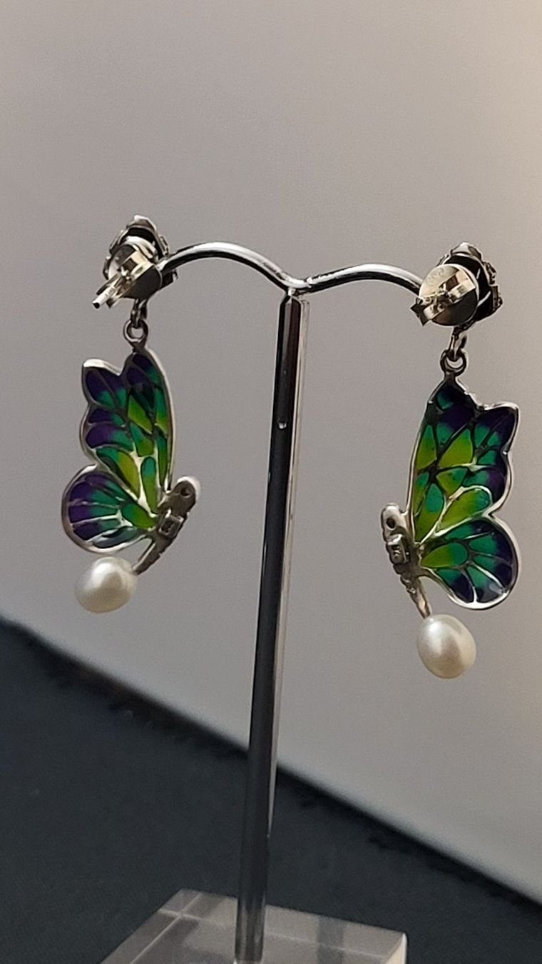 Ohrringe & -stecker: Silber-Ohrschmuck SCHMETTERLINGE – Defekt aus Basel von spinne02 5
