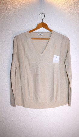 Schöner, leichter Pullover, Beige, Grösse S
