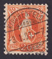 66D, Stehende Helvetia mit Vollstempel KIRCHENFELD BE