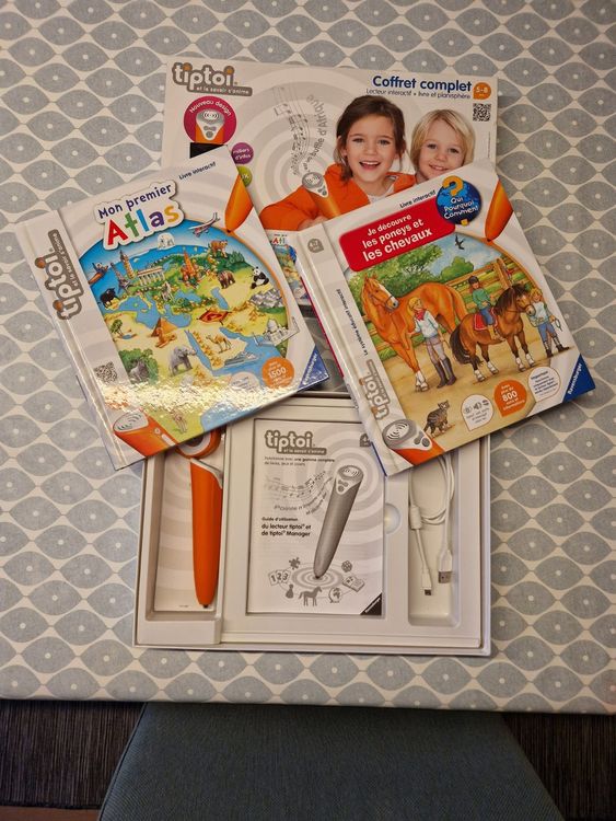 Coffret complet Ravensburger Tiptoi® Lecteur interactif + livre et planisphère