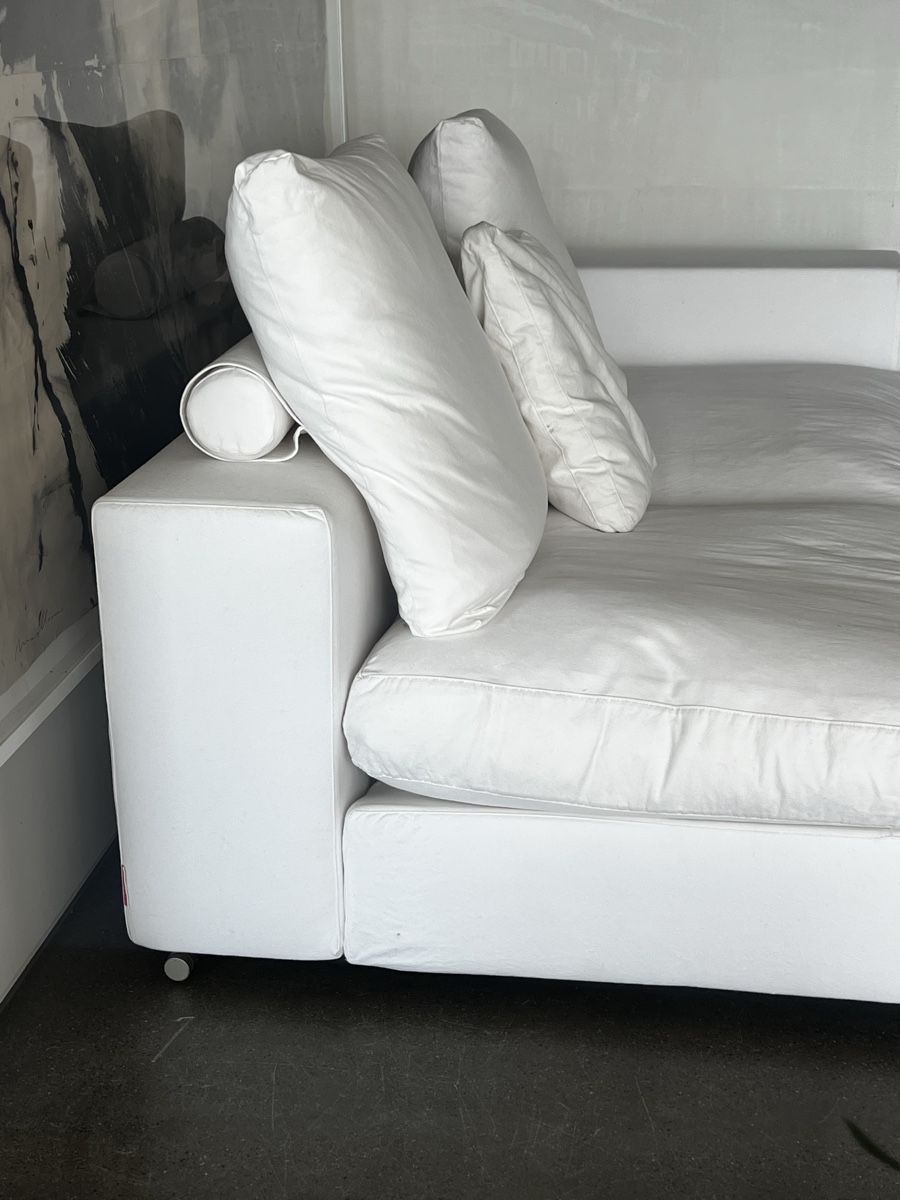 Flexform Sofas: Flexform Groundpiece Sofa by Antonio Citterio - White Panama – Gebraucht aus Oberägeri von Theonose74 4