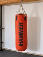 HAMMER Boxsack 120 cm, 28 kg, rot mit Kettenaufhängung