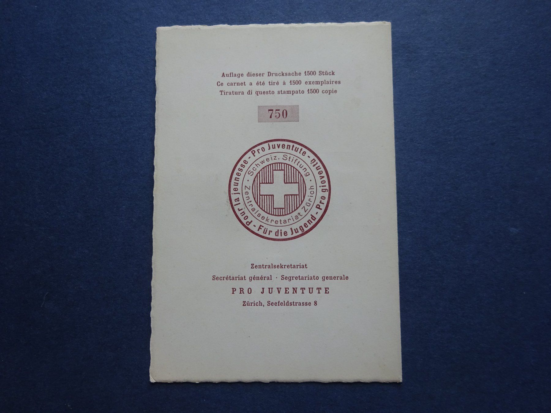 Alle Briefmarken: 1955 Pro Juventute Geschenk Folder, kleine Auflage – Gebraucht aus Appenzell-Steinegg von adi1975 1