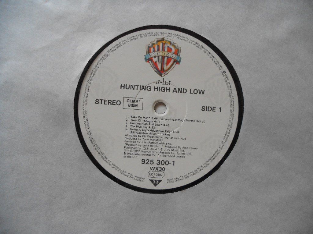 Dischi in vinile: A - HA  -  HUNTING HIGH AND LOW – Usato da Bex venduto da Giorgiob 2