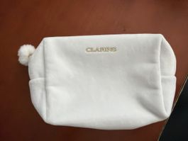 Flauschiges Necessaire Clarins Weiss NEU