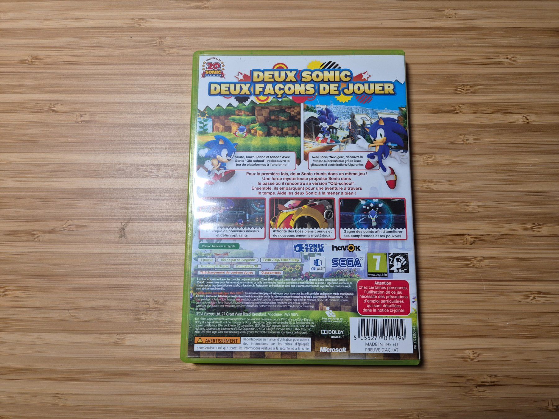 Jeux: Sonic Generations für Xbox 360 – D'occasion à Ried-Muotathal par Kaegi16 2