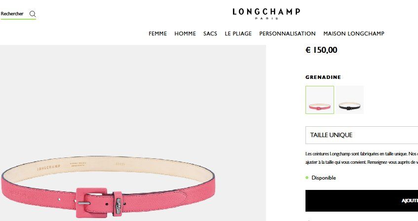 Longchamp Cinture: Longchamp Roseau Gürtel / ceinture – Usato da Collonges venduto da Auganien 2