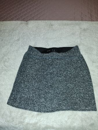 Jupe courte Bershka motif chiné gris taille XS neuve