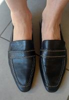 Fins mocassins en cuir noir pointure 39