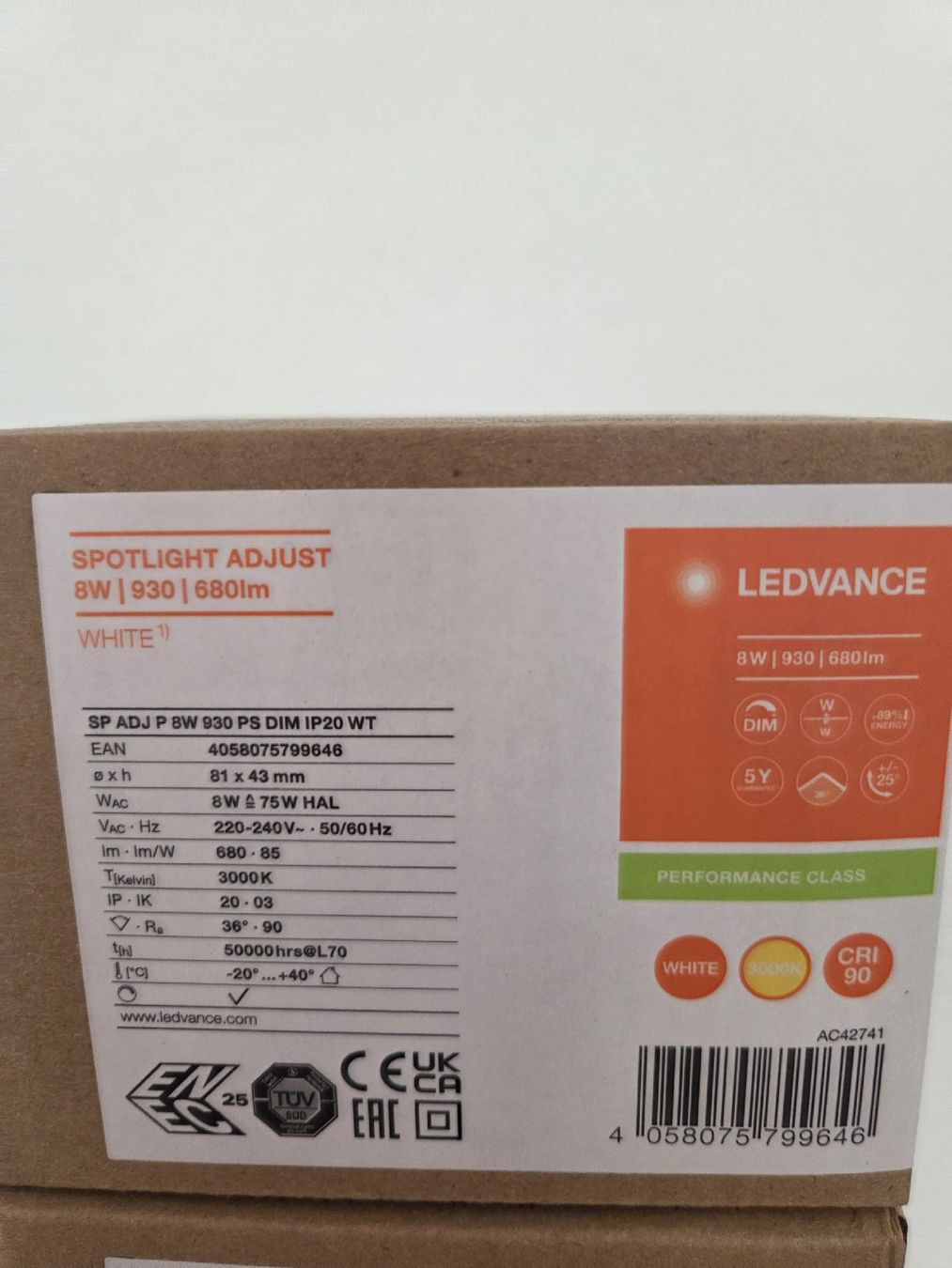 Lampade: Ledvance Led spot Adjust 8W – Nuovo e nell'imballaggio originale da Oberembrach venduto da ser_pqh5 1