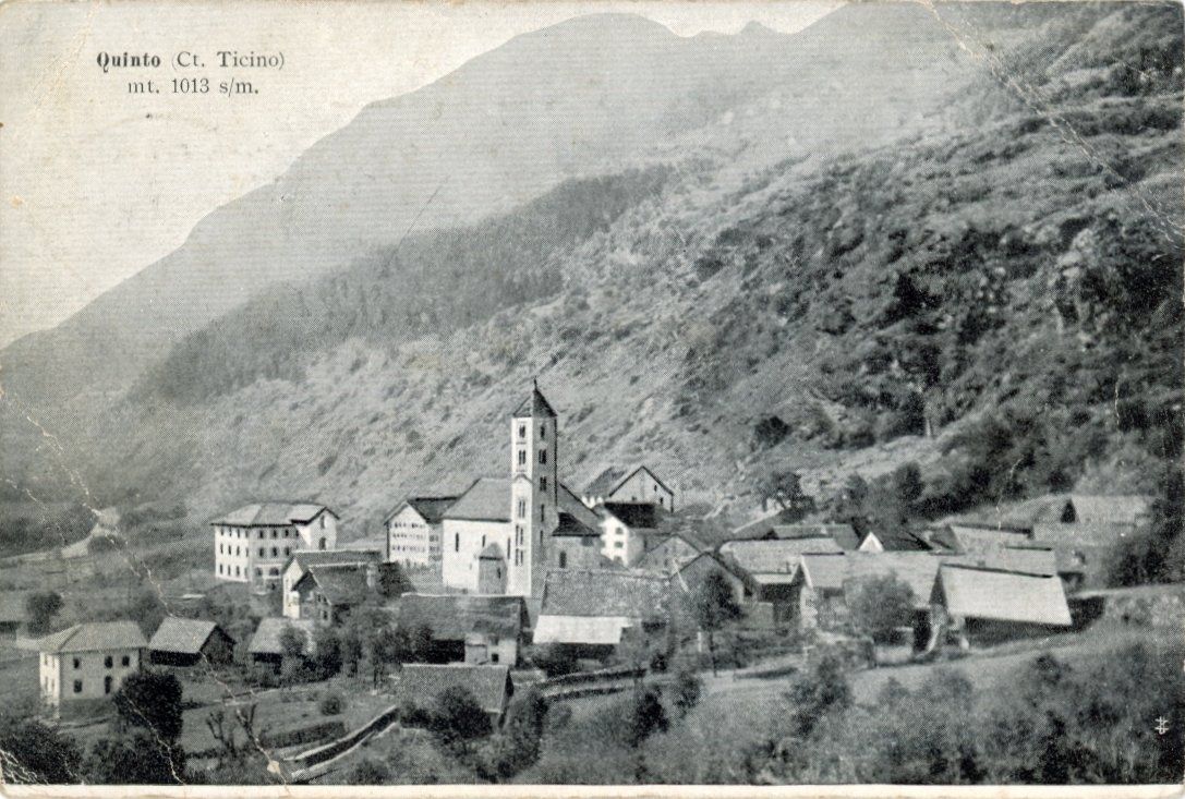 Cartoline postali: Quinto   TI   -   mt. 1'013 s/m.        um 1908 – Usato da Brig venduto da Valcards54