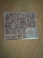 Stempel Holz Buchstaben Set Alphabet