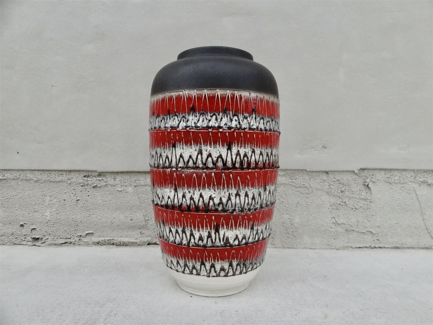 Vasi & Recipienti: Vintage Bodenvase W-Germany Fat Lava Vase – Nuovo e nell'imballaggio originale da Kerzers venduto da zimmergruen