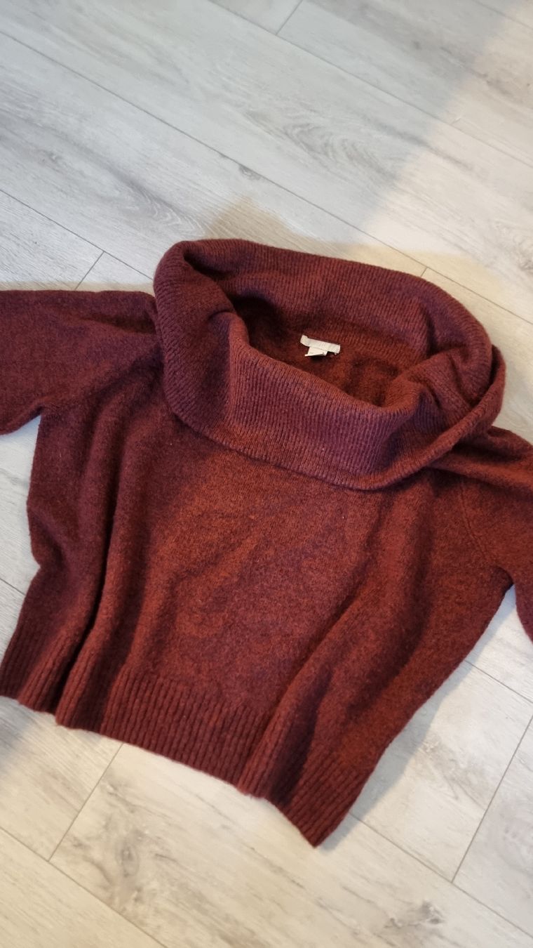 H&M Maglioni & Felpe: H&M Strickpullover, Rollkragen, Weinrot, Grösse M – Nuovo (secondo la descrizione) da Wigoltingen venduto da Zuckerfee84 1
