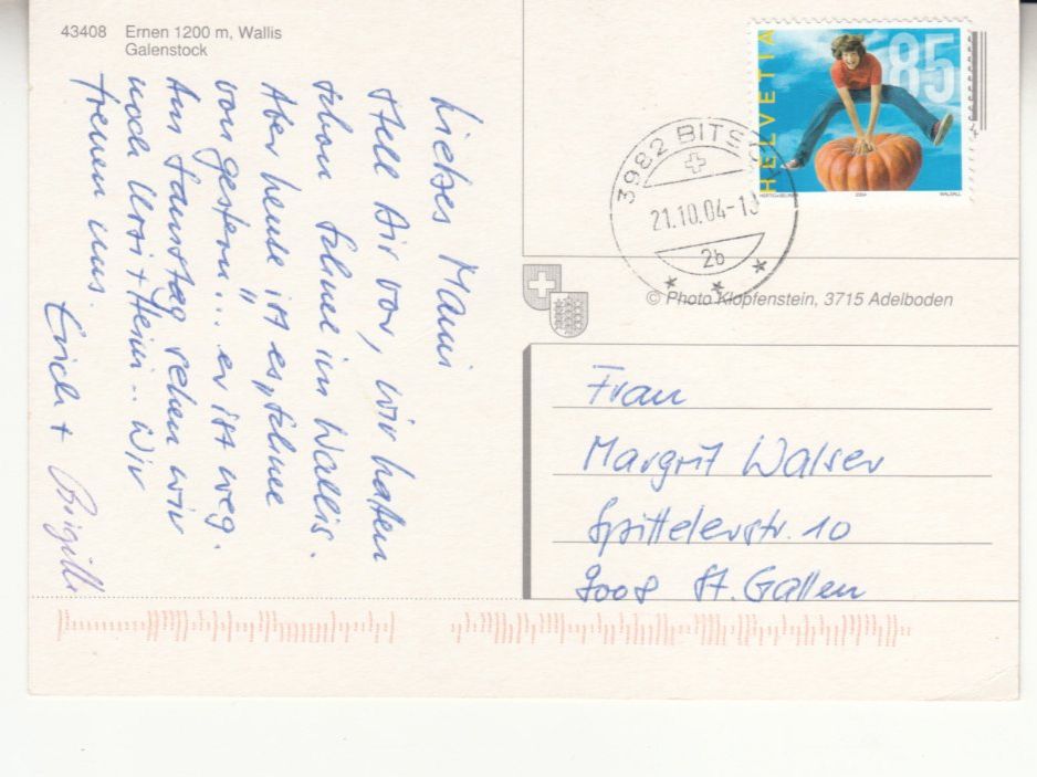 Ansichtskarten: Ernen 2004 – Gebraucht aus Bürglen TG von StampGraf 1
