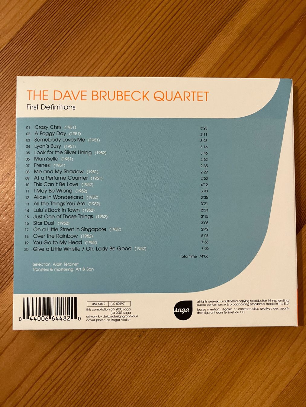 CD: The Dave Brubeck Quartet - First Definitions – Usato da Lausanne venduto da sbar224 1