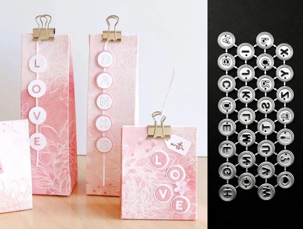 MAYJOYDIY 26 Buchstaben Metallstanzen Zahlen Stanzschablonen Gotische