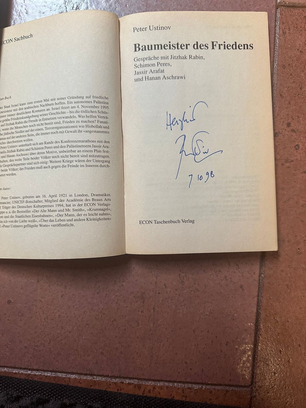 Autografi: Originalautogramm von Jitzhak Rabin und Peter Ustinov – Usato da rafz venduto da Ttt0071 1