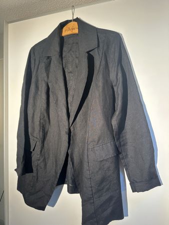 TOMO Leinen Blazer Gr. 2 Schwarz (neuwertig)