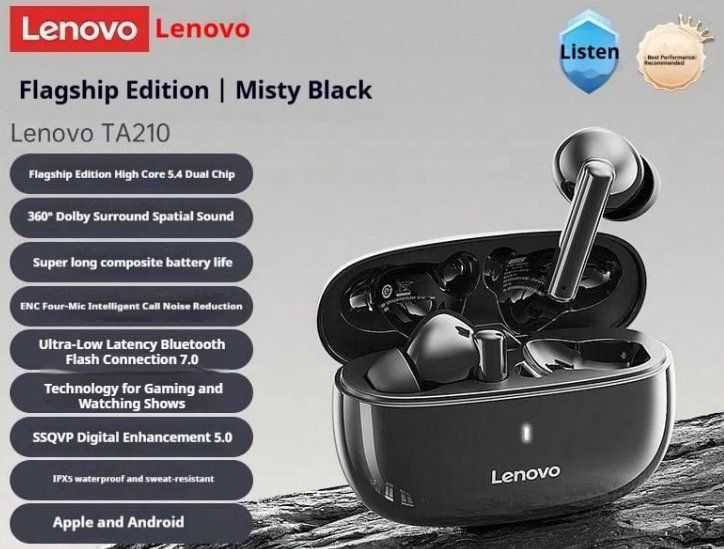 Lenovo Cuffie: Écouteurs Lenovo TA210 Noir – Nuovo e nell'imballaggio originale da Nyon venduto da jen_7dfc 1