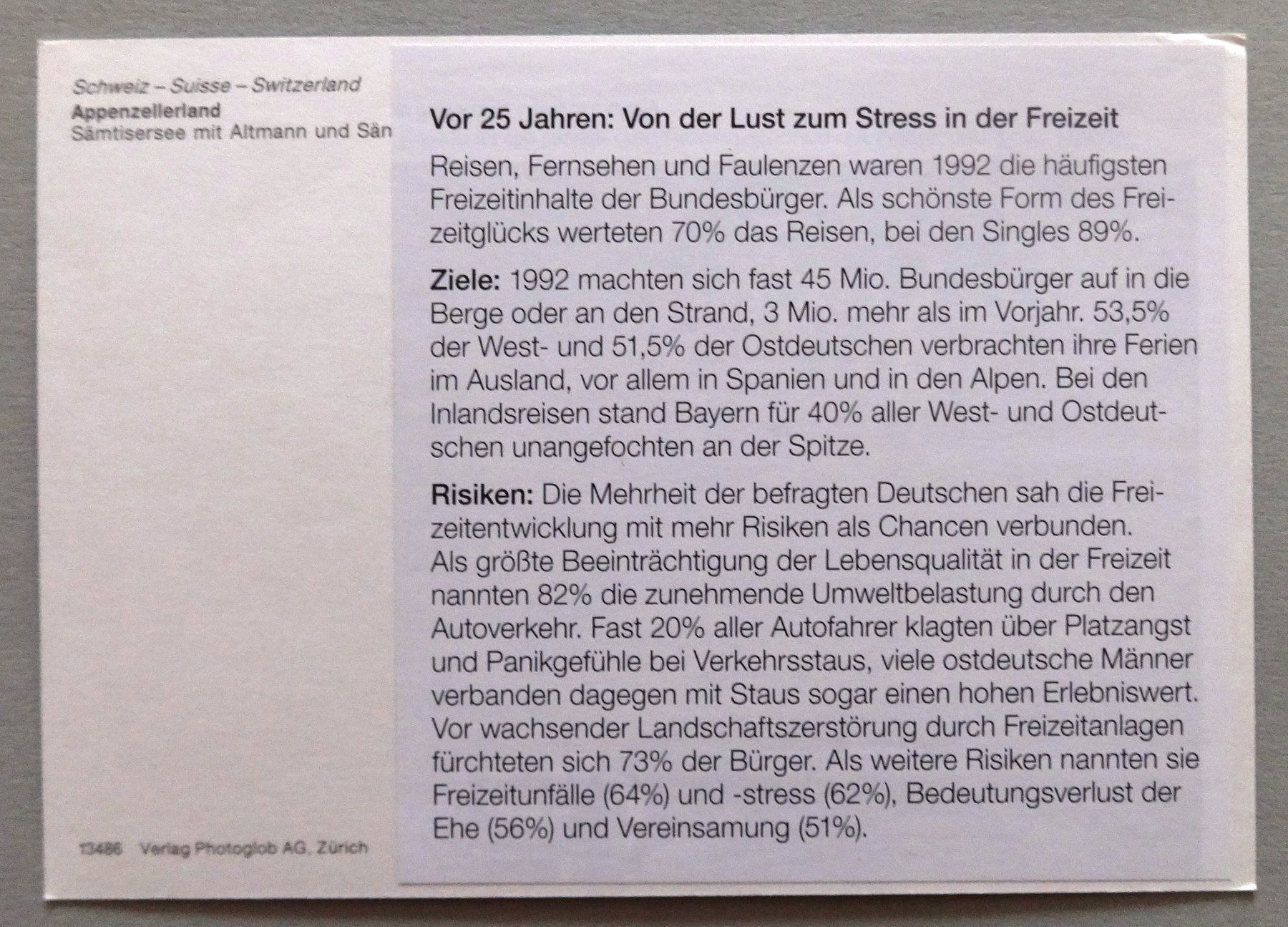 Ansichtskarten: Appenzellerland, Sämtisersee – Gebraucht aus Fétigny von Billy2miny 1