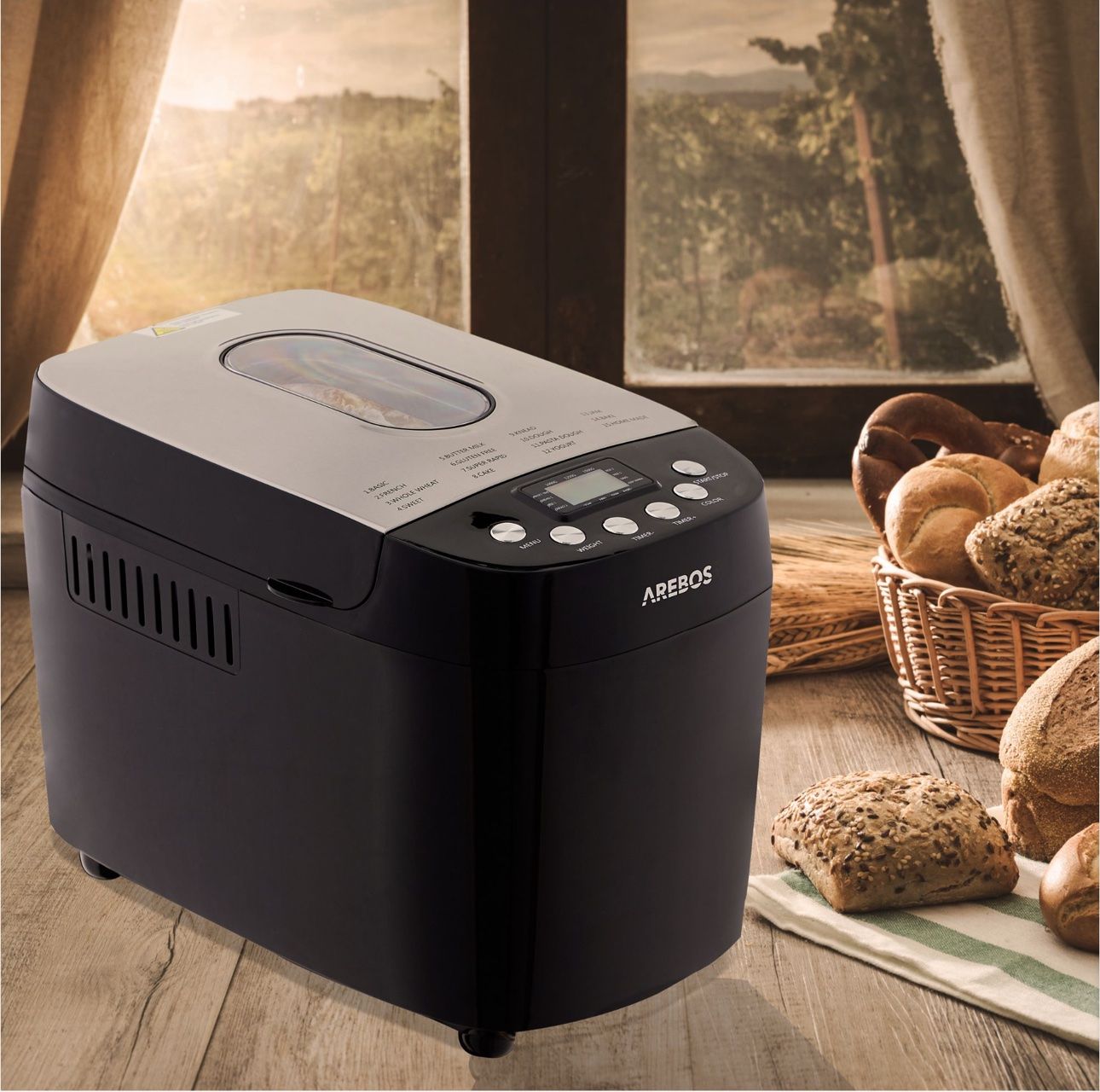 Elettrodomestici da cucina: Brotbackautomat 1500g - 15 Programme, Schwarz – Nuovo e nell'imballaggio originale da Amriswil venduto da JaJa-Express 1