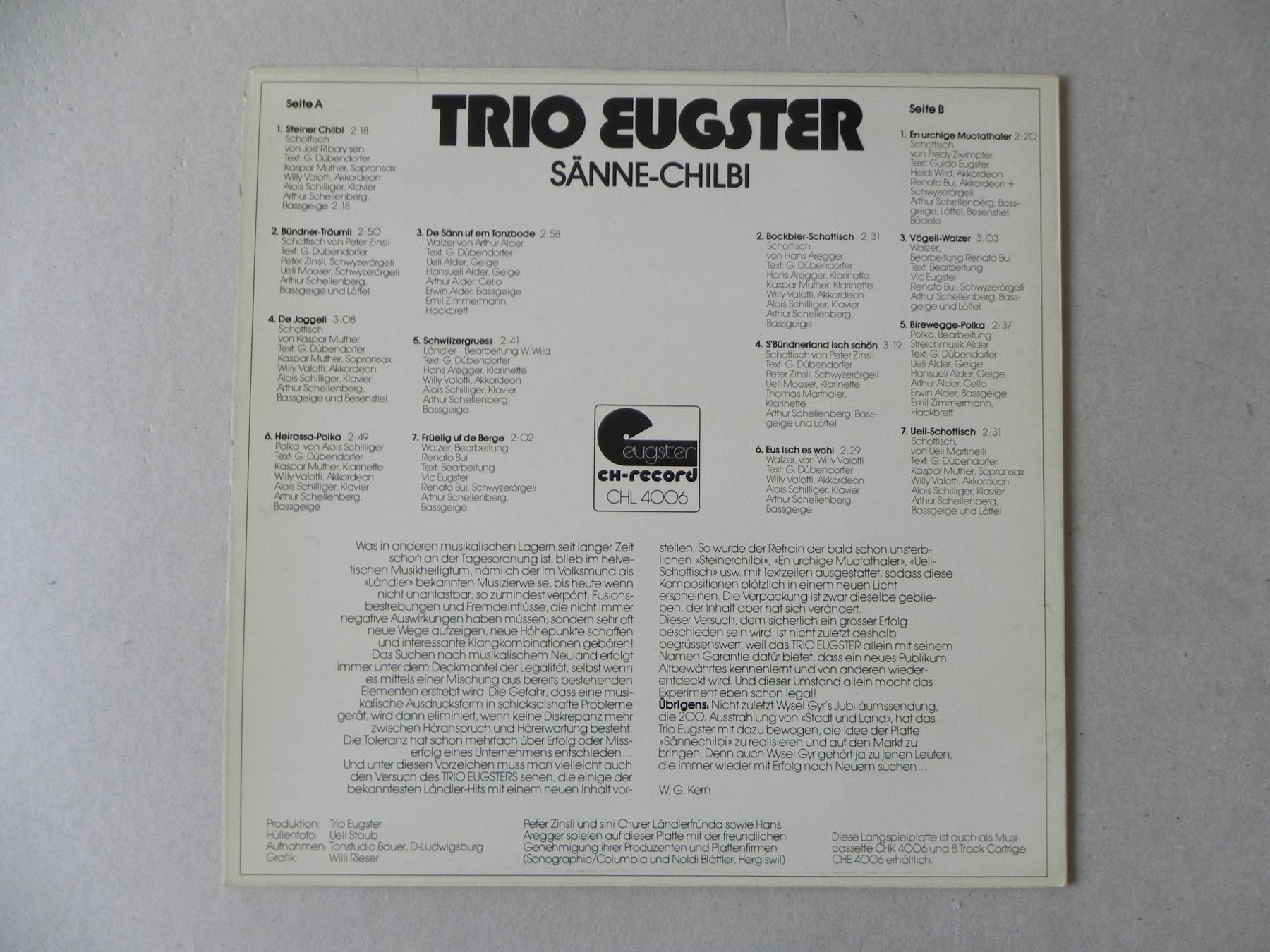 Dischi in vinile: 3 LP Volksmusik Trio Eugster Autogramm – Usato da Siebnen venduto da krimsie 3