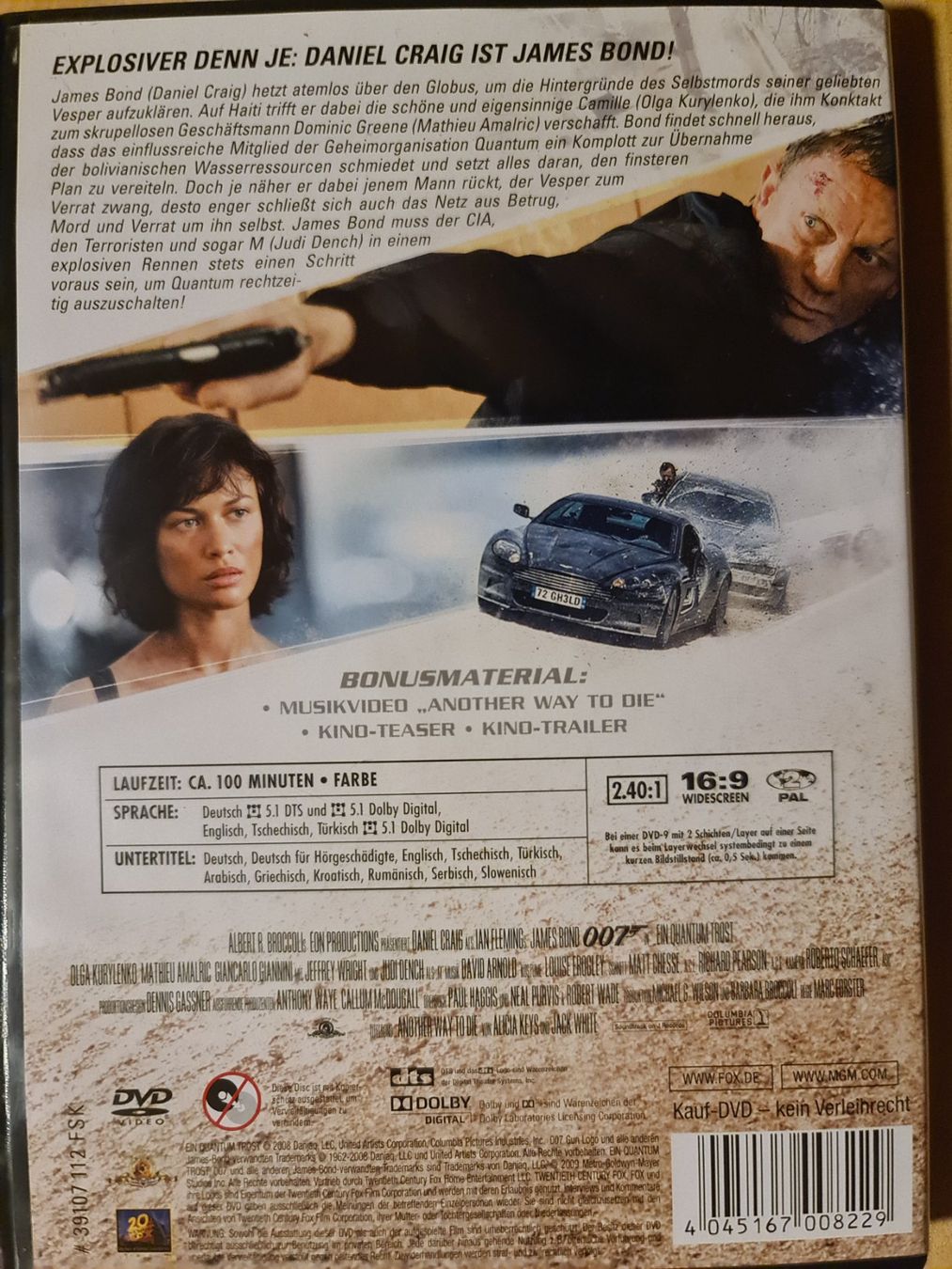 Alle DVDs: James Bond 007 - Ein Quantum Trost DVD - Top Zustand! – Gebraucht aus Dintikon von Vexi 1