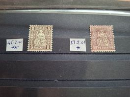 Sitzende Helvetia, 2 Doppelprägungen */**, ab 1.-!!!