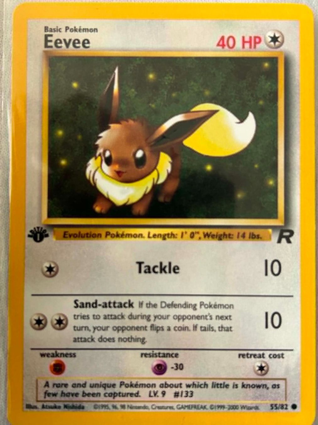 Pokémon Carte collezionabili: Pokémon Eevee First Edition Team Rocket – Usato da Bern venduto da Flo_Brunner