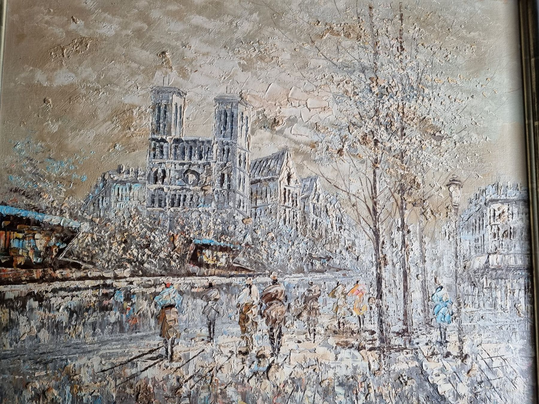 Gemälde: PARIS SPACHTELTECHNIK MIT RAHMEN – Gebraucht aus Gersau von grafik-kunst 3