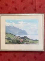 Aquarell Chatelard/Montreux von Kunstmaler Pérusset