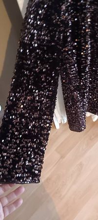 Neues Abendkleid gr.M/L mit Glitzer Pailetten braun