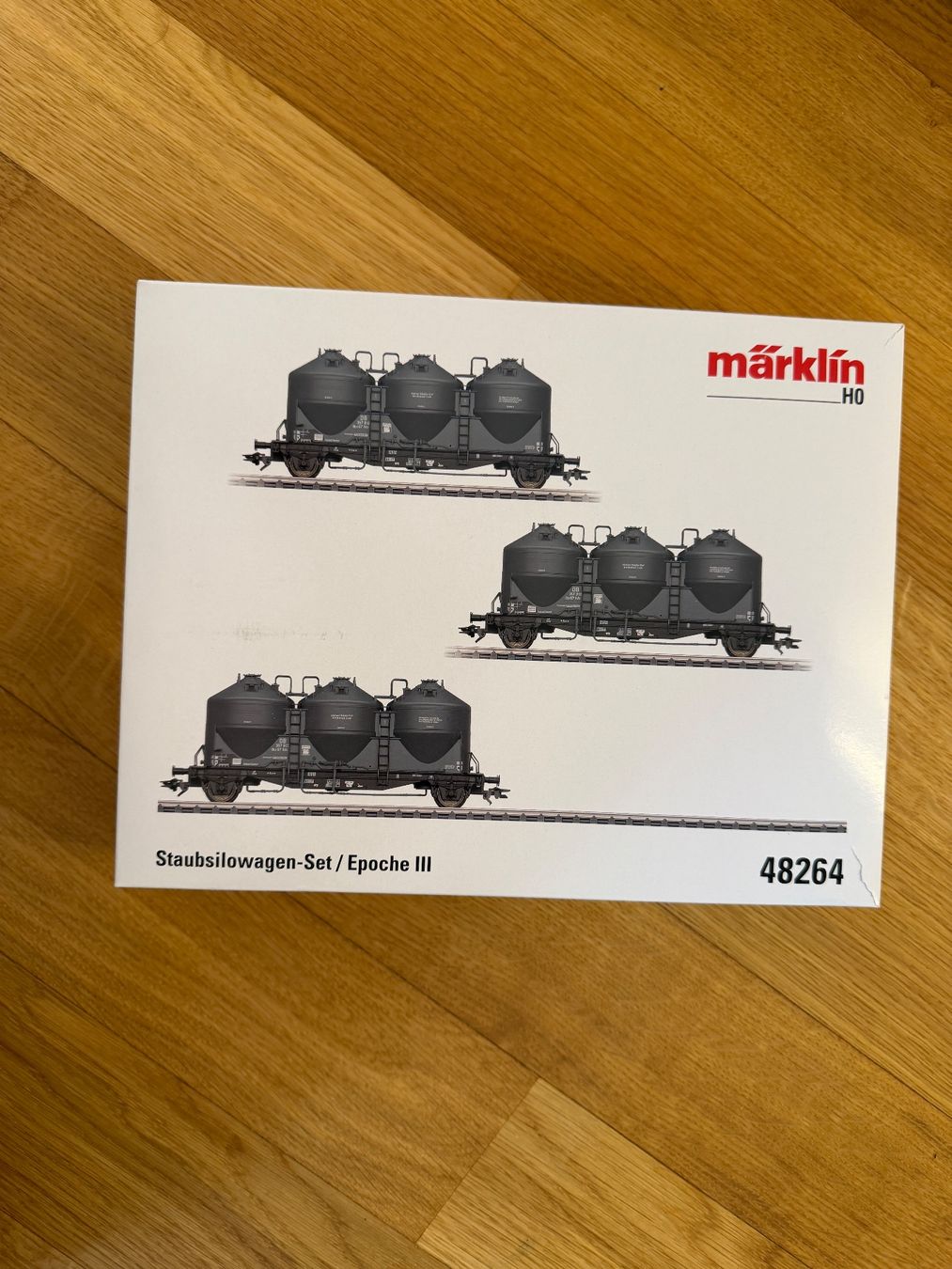 Märklin Modellini di ferrovie: Märklin 48264 Staubsilowagen-Set Kds 67 – Usato da hünenberg See venduto da Dpch 3