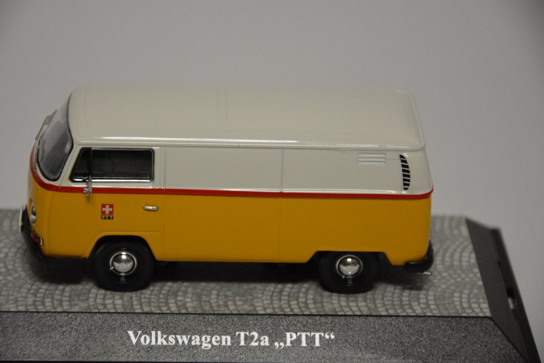 Volkswagen Modellini d'auto: VW T2a Transporter  PTT  , 1:43 – Nuovo e nell'imballaggio originale da Goldach venduto da Feivel9 2