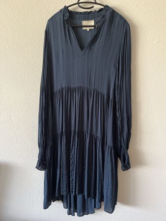 Lollys Laundry Copenhagen Navy Blue Midi Dress L Boho  