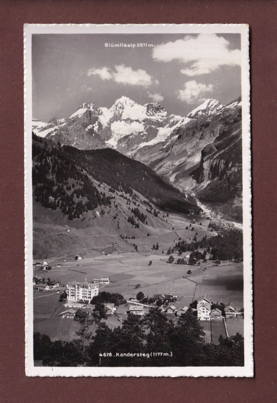 Cartoline postali: KANDERSTEG - Blümlisalp - 1945 – Usato da Pully venduto da nicecards