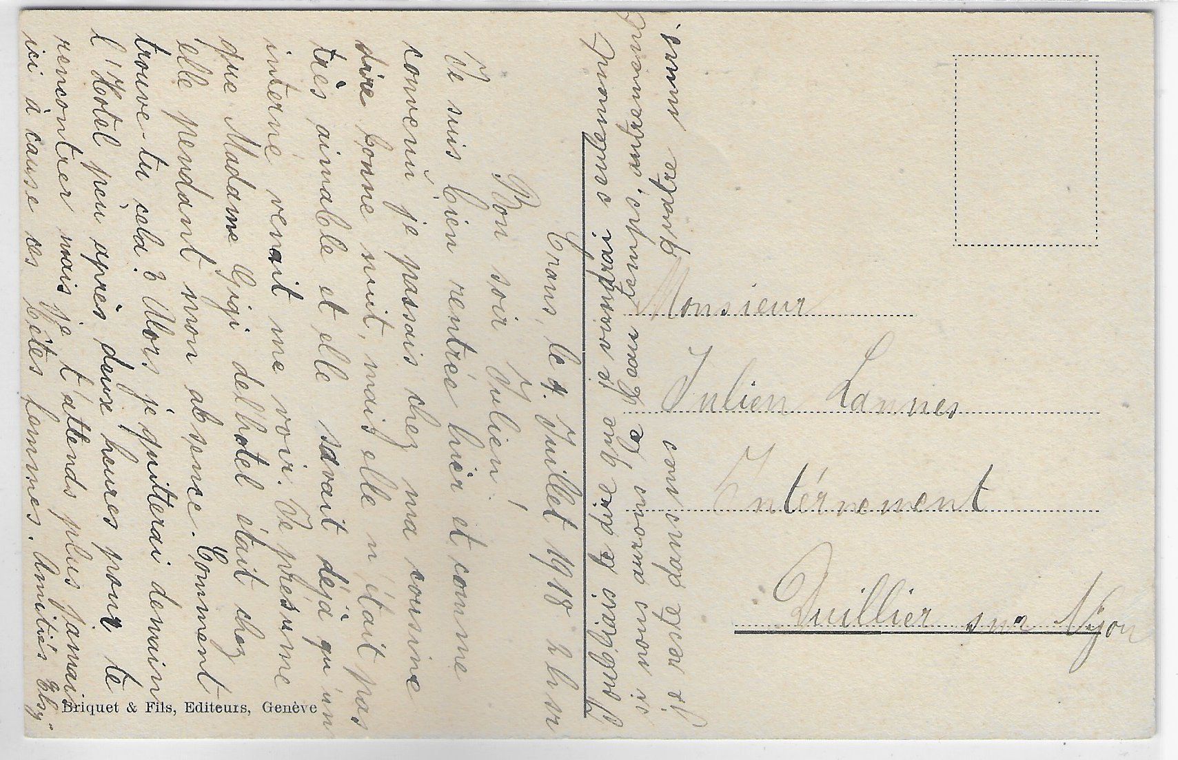 Cartoline postali: Crans - Hotel du Cerf - animee – Usato da Ettingen venduto da Kartenplanet 1