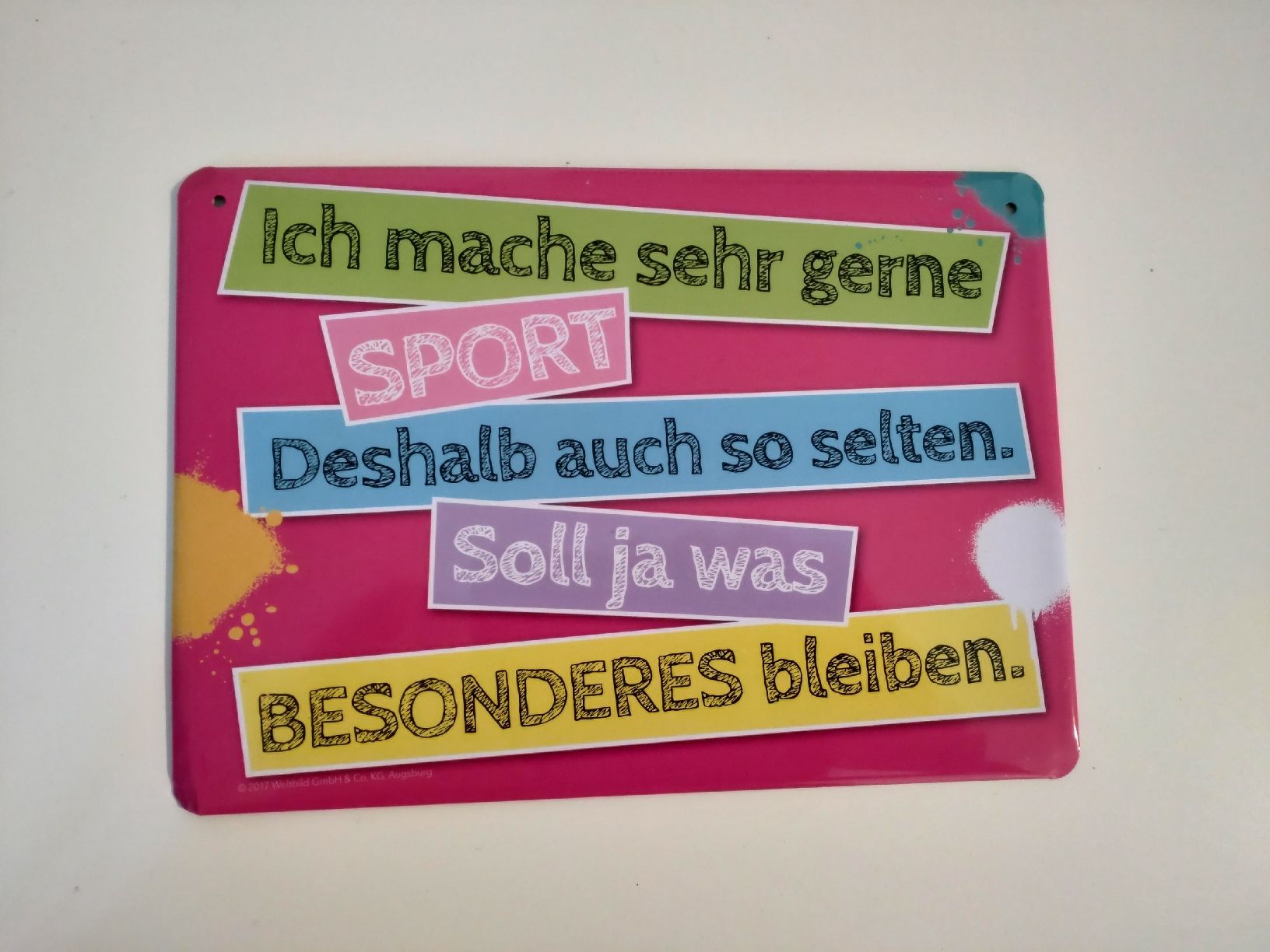Insegne: Fun Schild - Ich mache sehr gerne Sport.. – Nuovo (secondo la descrizione) da Brügg BE venduto da Meui_Zouberding