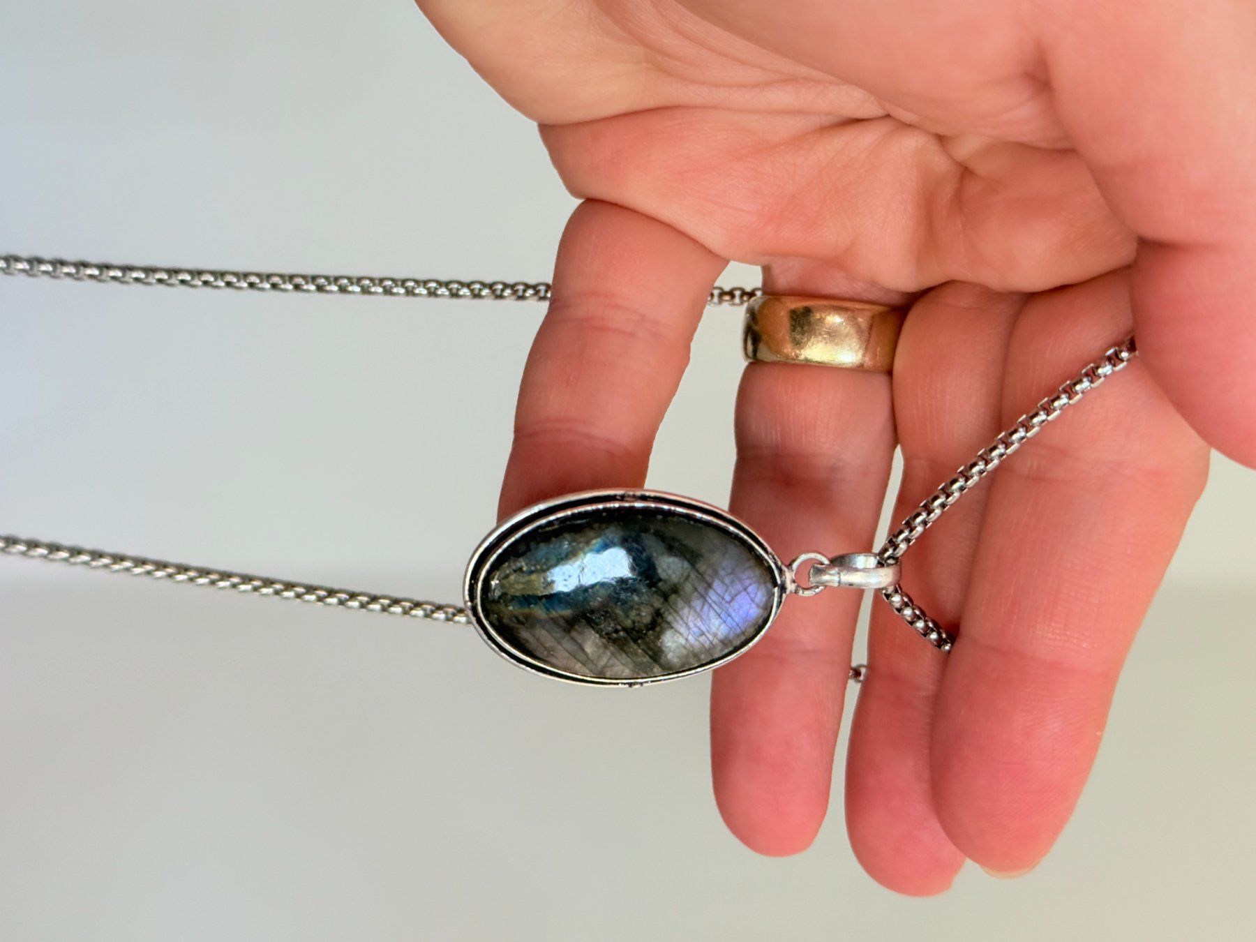 Catenine: Collier femme Labradorite – Nuovo e nell'imballaggio originale da Genève venduto da AGBERG 1