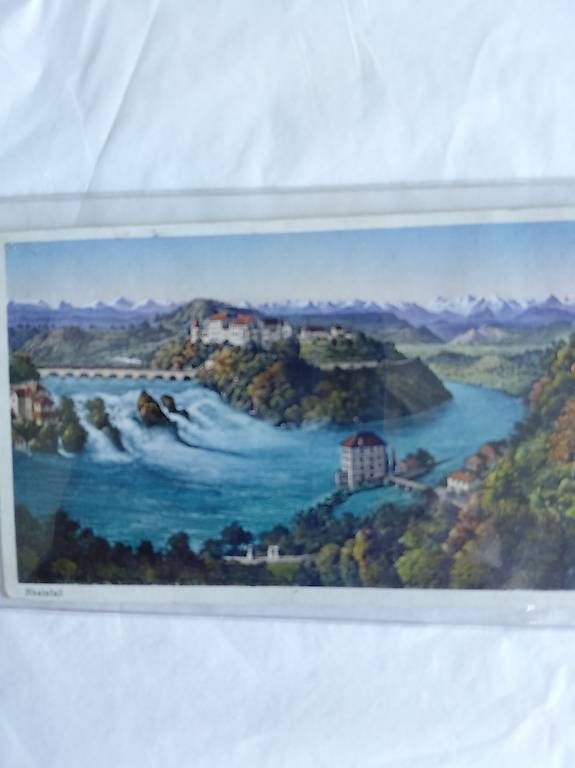 Cartoline postali: Rheinfall 1929 .  – Usato da Zollikerberg venduto da Inhal