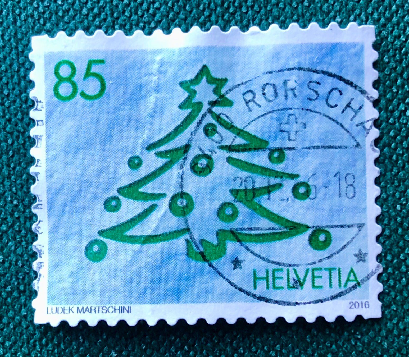 Alle Briefmarken: Nr.1611 Weihnachtsbaum Dauermarken GESTEMPELT 2016   – Gebraucht aus Aarau von Billa007