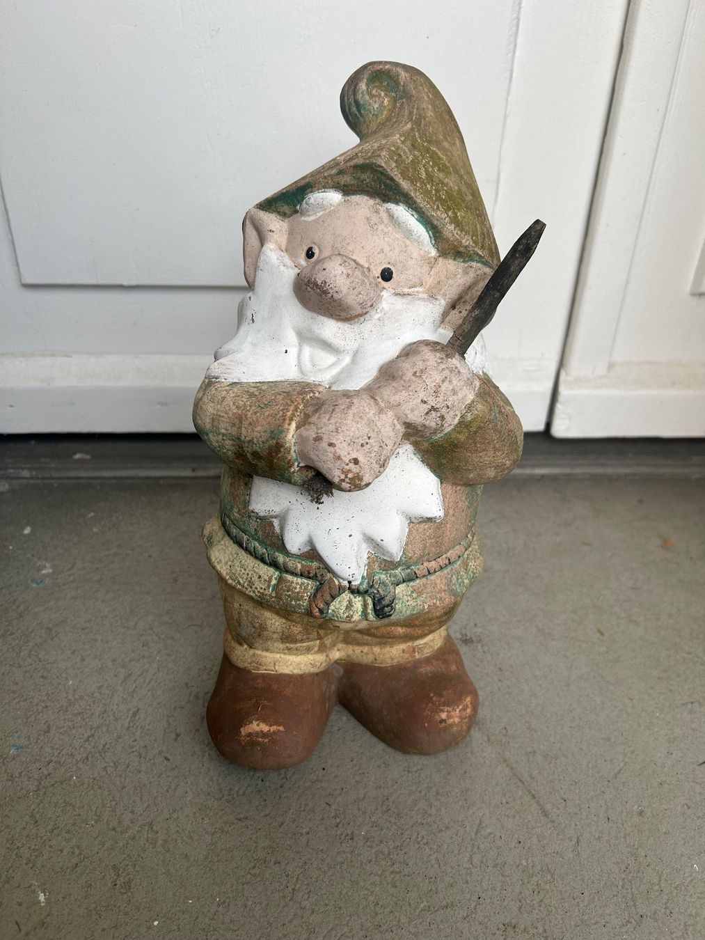Figuren: Alter, charmanter Gartenzwerg aus Terrakotta – Gebraucht aus Rorschacherberg von Svebe 1