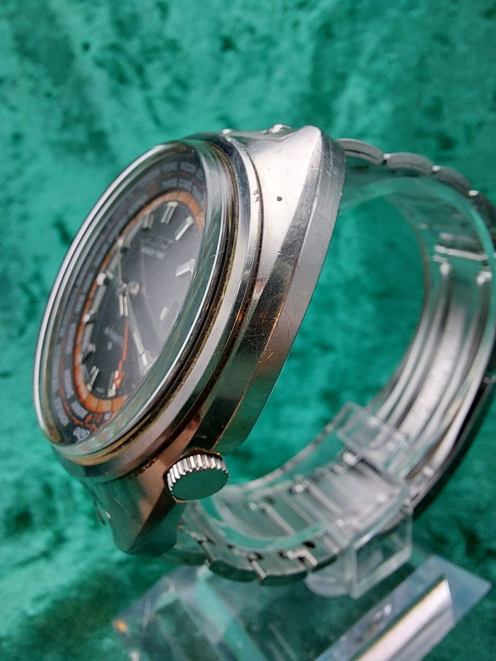 Seiko Uhren: rare SEIKO WORLDTIMER Automatic 6117-6400 Black Dial 70-gern – Gebraucht aus Bassersdorf von antik_leo 1