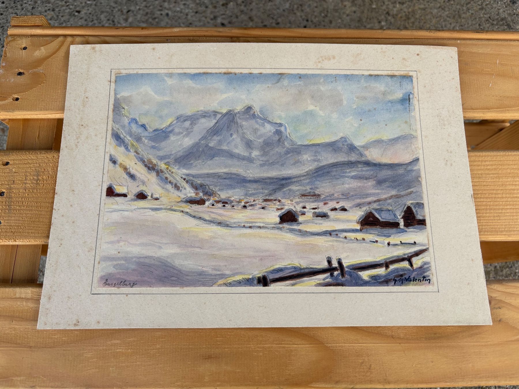 Dipinti: Aquarell von G. Müller-Valentin – Usato da Feldbach venduto da Olive1 3